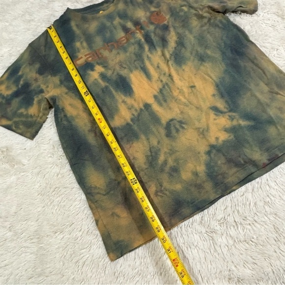 Carhartt Upcycled Grunge Bleach Splatter Short Sleeve Shirt Size XL - Picture 6 of 9